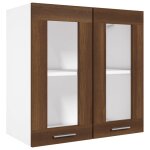 Vidaxl vitrine suspendue  lyon  chne brun 60 x 31 x 60 cm bois d'ingnierie