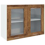 Vidaxl vitrine suspendue  lyon  bois ancien 80 x 31 x 60 cm bois d'ingnierie