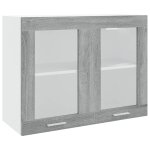 Vidaxl vitrine suspendue  lyon  gris sonoma 80 x 31 x 60 cm bois d'ingnierie