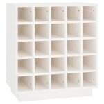 Vidaxl armoire  vin blanc 55, 5x34x61 cm bois de pin massif