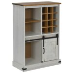 Vidaxl armoire  vin halden casiers  vin porte coulissante blanc pin