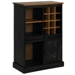 Vidaxl armoire à vin halden casiers à vin porte coulissante noir pin Vidaxl armoire à vin halden casiers à vin porte coulissante noir pin