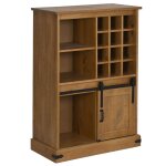 Vidaxl armoire  vin halden avec casiers  vin porte coulissante pin