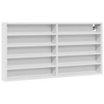 Vidaxl armoire � vitrine blanc 100x8, 5x50 cm bois d'ing�nierie
