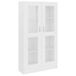 Vidaxl armoire � vitrine blanc 82, 5x30, 5x150 cm bois d'ing�nierie