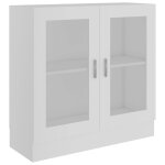 Vidaxl armoire  vitrine blanc 82, 5x30, 5x80 cm bois d'ingnierie