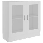 Vidaxl armoire � vitrine blanc 82, 5x30, 5x80 cm bois d'ing�nierie