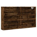 Vidaxl armoire à vitrine chêne fumé 100x15x58 cm bois d'ingénierie Vidaxl armoire à vitrine chêne fumé 100x15x58 cm bois d'ingénierie