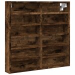 Vidaxl armoire  vitrine chne fum 60x8, 5x58 cm bois d'ingnierie