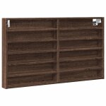 Vidaxl armoire � vitrine ch�ne marron 100x8, 5x58 cm bois d'ing�nierie