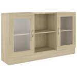 Vidaxl armoire � vitrine ch�ne sonoma 120x30, 5x70 cm bois d'ing�nierie