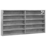 Vidaxl armoire  vitrine gris bton 100x8, 5x50 cm bois d'ingnierie