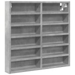 Vidaxl armoire  vitrine gris bton 60x8, 5x58 cm bois d'ingnierie