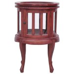 Vidaxl armoire de vitrine marron 50x50x76 cm bois d'acajou massif