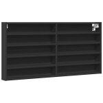 Vidaxl armoire  vitrine noir 100x8, 5x50 cm bois d'ingnierie