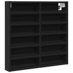 Vidaxl armoire  vitrine noir 60x8, 5x58 cm bois d'ingnierie