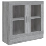 Vidaxl armoire  vitrine sonoma gris 82, 5x30, 5x80 cm bois d'ingnierie