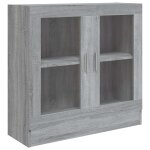 Vidaxl armoire � vitrine sonoma gris 82, 5x30, 5x80 cm bois d'ing�nierie