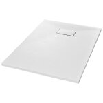 Vidaxl bac de douche smc blanc 100 x 70 cm