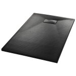 Vidaxl bac de douche smc noir 100 x 80 cm