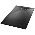 Vidaxl bac de douche smc noir 120 x 70 cm