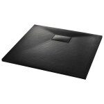 Vidaxl bac de douche smc noir 90 x 80 cm