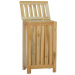 Vidaxl bac � linge 35x25x60 cm bois de teck massif