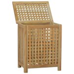 Vidaxl bac à linge 50x35x60 cm bois de teck massif Vidaxl bac à linge 50x35x60 cm bois de teck massif