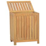 Vidaxl bac � linge 50x35x60 cm bois de teck massif