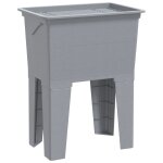 Vidaxl bac  linge gris 59x41x75 cm rsine