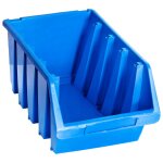 Vidaxl bacs de rangement empilables 14 pcs bleu plastique