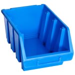 Vidaxl bacs de rangement empilables 20 pcs bleu plastique