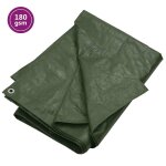 Vidaxl b�che 180 g / m� 4x4 m vert pehd