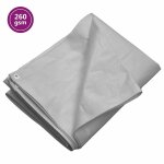 Vidaxl b�che 260 g / m� 8x10 m gris pehd