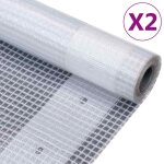 Vidaxl b�ches leno 2 pcs 260 g / m� 2x4 m blanc