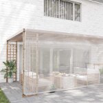 Vidaxl b�che transparente avec ?illets 6x6 m poly�thyl�ne