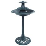 Vidaxl bain pour oiseaux avec fontaine vert 50x91 cm plastique