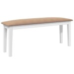Vidaxl banc 110 cm blanc bois massif caoutchouc Vidaxl banc 110 cm blanc bois massif caoutchouc