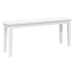 Vidaxl banc 110 cm blanc bois massif caoutchouc