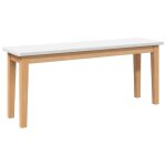 Vidaxl banc 110 cm bois massif caoutchouc
