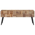 Vidaxl banc 110x35x45 cm teck massif rcupr