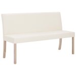 Vidaxl banc 139, 5 cm crème similicuir Vidaxl banc 139, 5 cm crème similicuir