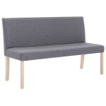 Vidaxl banc 139, 5 cm gris clair polyester Vidaxl banc 139, 5 cm gris clair polyester