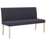 Vidaxl banc 139, 5 cm gris fonc polyester
