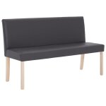 Vidaxl banc 139, 5 cm gris similicuir Vidaxl banc 139, 5 cm gris similicuir