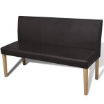 Vidaxl banc 139, 5 cm marron foncé similicuir Vidaxl banc 139, 5 cm marron foncé similicuir