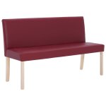 Vidaxl banc 139, 5 cm rouge bordeaux similicuir