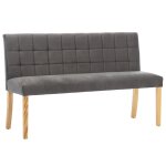 Vidaxl banc 140 cm gris velours