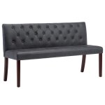 Vidaxl banc 148, 5 cm gris similicuir daim