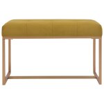 Vidaxl banc 80 cm moutarde velours Vidaxl banc 80 cm moutarde velours